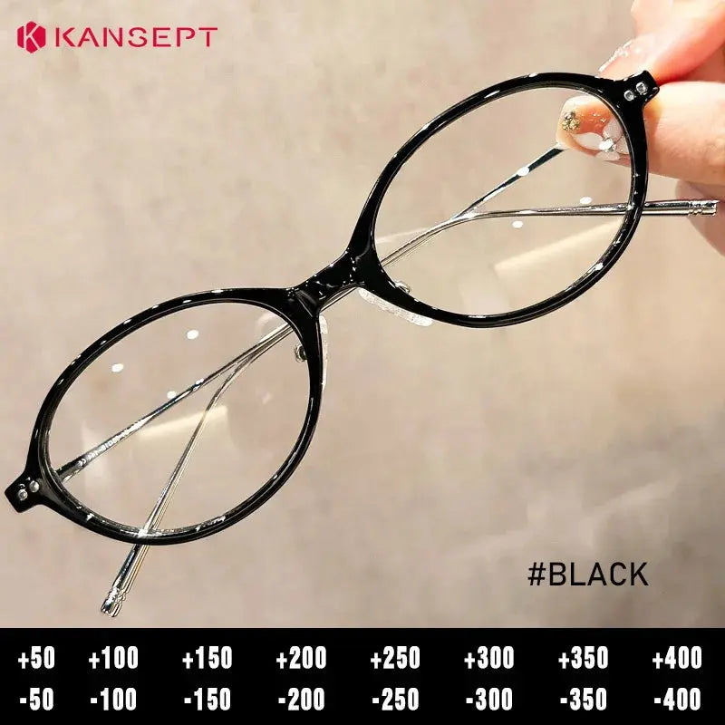 Kansept Unisex Full Rim Oval Tr 90 Metal Frames 180100 FuzWeb