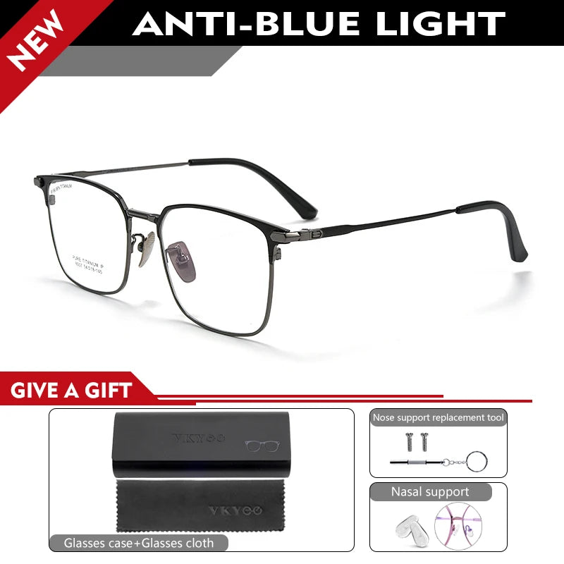 Vicky Unisex Full Rim Square Titanium Reading Glasses 80072