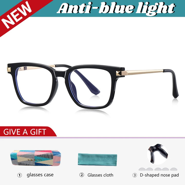 Vicky Men's Full Rim Square Tr 90 Titanium Reading Glasses 67244