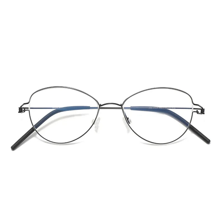 Aimee Unisex Full Rim Oval Screwless Titanium Eyeglasses 12514 Full Rim Aimee   