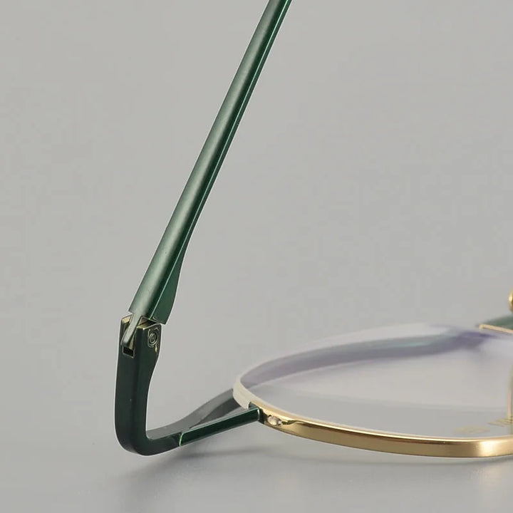 Muzz Unisex Full Rim Small Brow Line Polygon Titanium Eyeglasses Mu004 Full Rim Muzz   