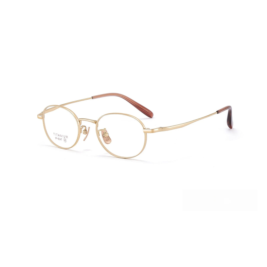 Xbora Unisex Full Rim Oval Pure Titanium Eyeglasses 6047 — view 7 | Xbora at FuzWeb