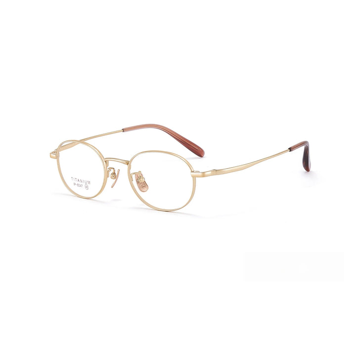 Xbora Unisex Full Rim Oval Pure Titanium Eyeglasses 6047 — view 7 | Xbora at FuzWeb