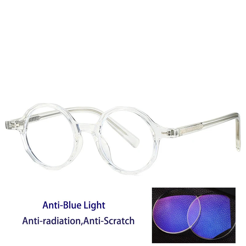 Kocolior Women's Full Rim Round Tr 90 Photochromic Reading Glasses 28008