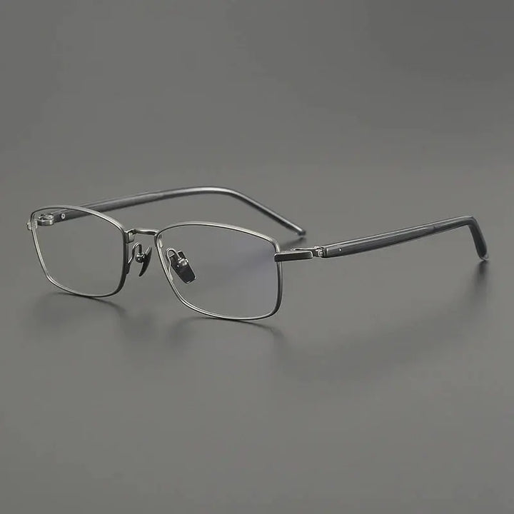 Gatenac Unisex Full Rim Big Polygon Square Titanium Eyeglasses 762648 FuzWeb