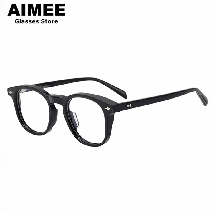 Aimee Unisex Full Rim Round Thick Acetate Eyegalsses 14749 Full Rim Aimee   