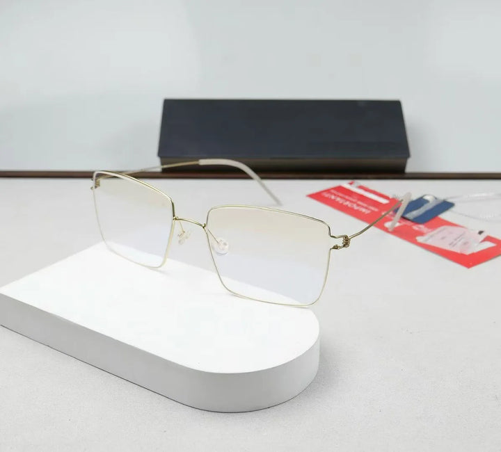 Bobbie Unisex Full Rim Square Screwless Titanium Eyeglasses 544218