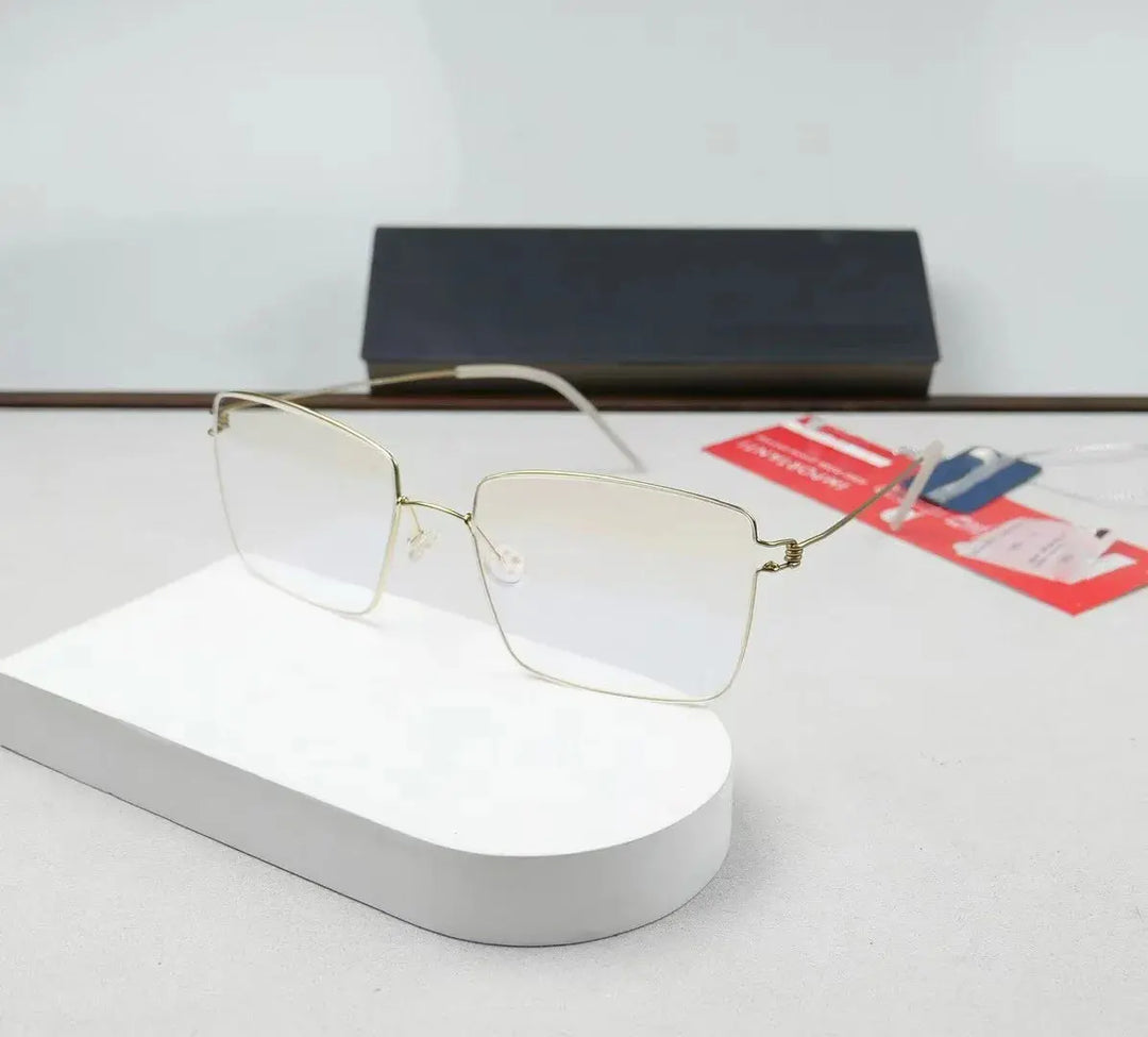 Bobbie Full Rim 185442 Unisex Square Screwless Titanium Frames FuzWeb