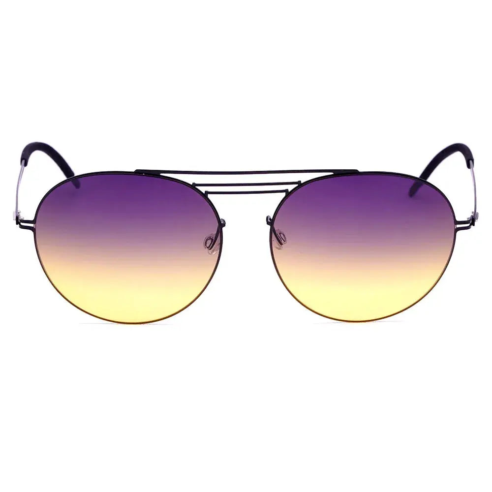 Aimee Unisex Full Rim Round Double Bridge Titanium Sunglasses 612003 FuzWeb