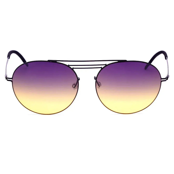Aimee Unisex Full Rim Round Double Bridge Titanium Sunglasses 612003 FuzWeb