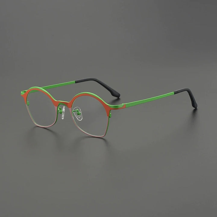 Gatenac Women's Full Rim Flat Bottom Oval Titanium Eyeglasses G85847