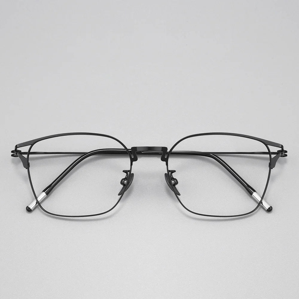 Gmei Optical T1377X men's square titanium alloy prescription eyeglasses