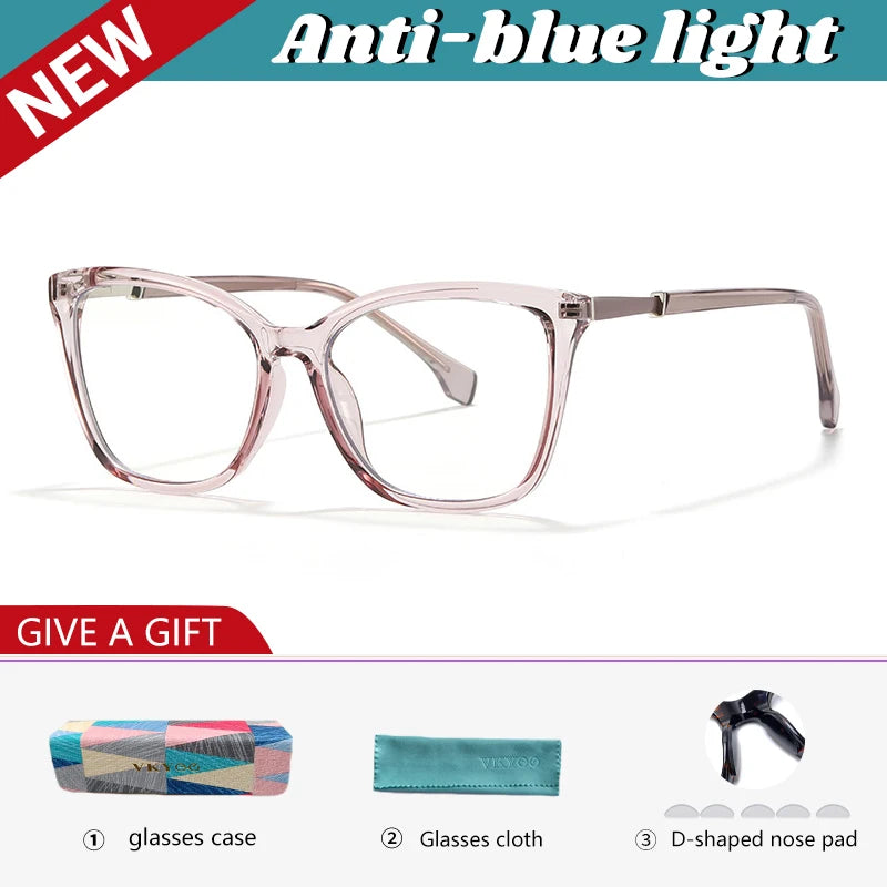 Vicky Women's Full Rim Cat Eye Tr 90 Alloy Reading Glasses 627007