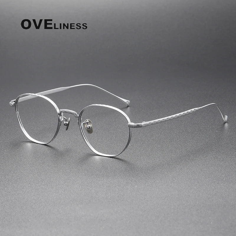Oveliness Unisex Full Rim Oval Square Titanium Eyeglasses 49163