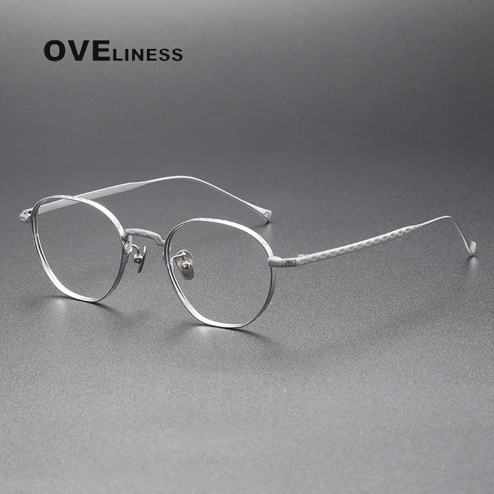 Oveliness Unisex Full Rim Oval Square Titanium Eyeglasses 49163