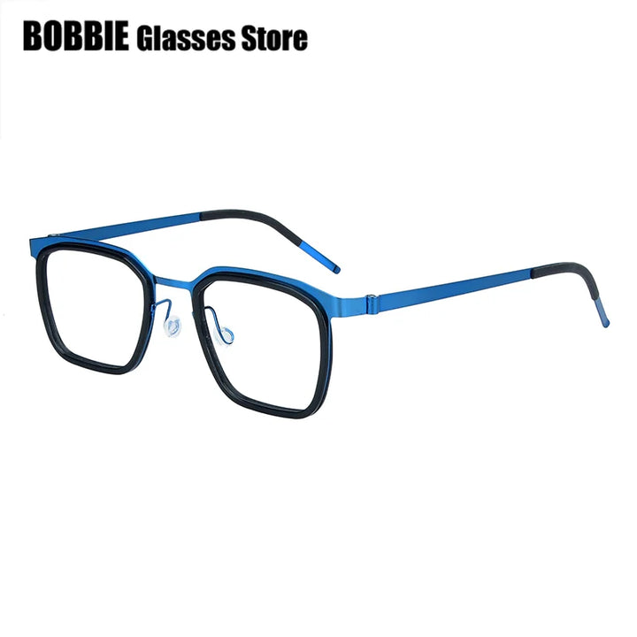 Bobbie Women's Full Rim Square Titanium Acetate Eyeglasses 976569
