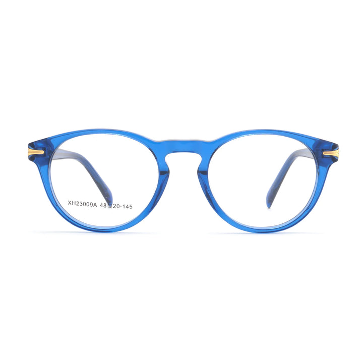 Hewei Women's Full Rim Oval Round Acetate Eyeglasses 23009