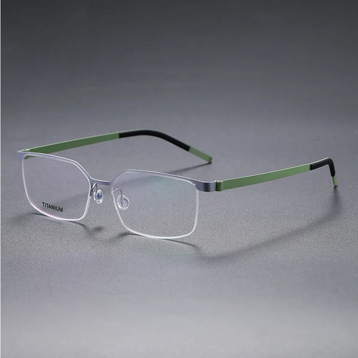 Aimee Unisex Semi Rim Square Screwless Titanium Eyeglasses 7422 Semi Rim Aimee   