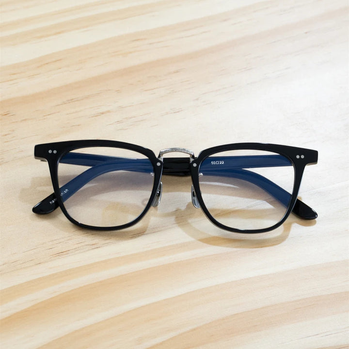 Blackmask Unisex Full Rim Square Acetate Eyeglasses Fuz 8