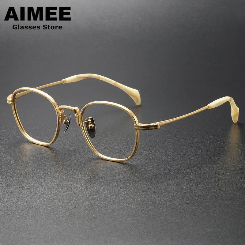 Aimee Unisex Full Rim Square Oval Titanium Eyeglasses 80850 Full Rim Aimee   