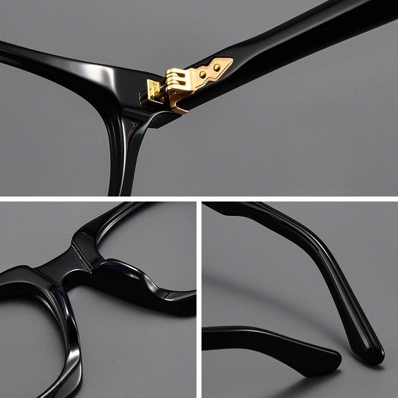 Yimaruili Unisex Full Rim Square Thick Acetate Eyeglasses Y55015 Full Rim Yimaruili Eyeglasses   