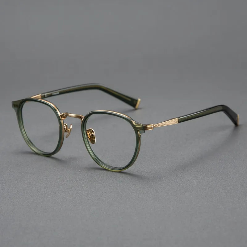 Black Mask Unisex Full Rim Round Acetate Eyeglasses BM-BKT10