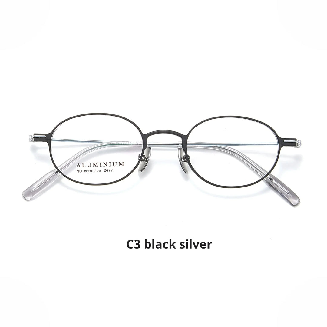 Xbora Women's Full Rim Oval Round Al-Mg Titanium Eyeglasses 542477