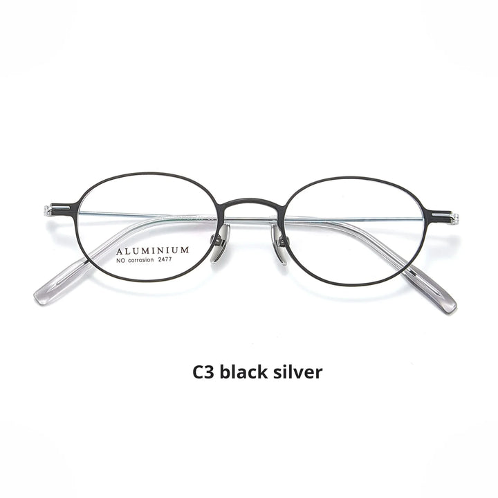 Xbora Women's Full Rim Oval Round Al-Mg Titanium Eyeglasses 542477