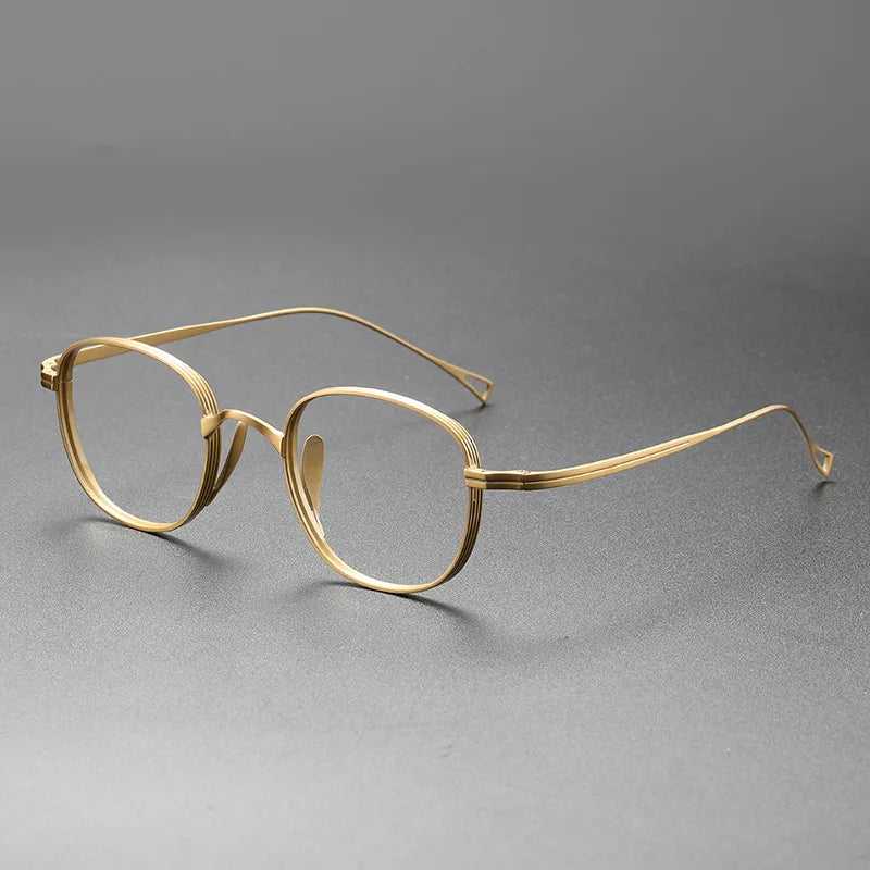 Momoja Women's Full Rim Polygon Square Titanium Eyeglasses 78016
