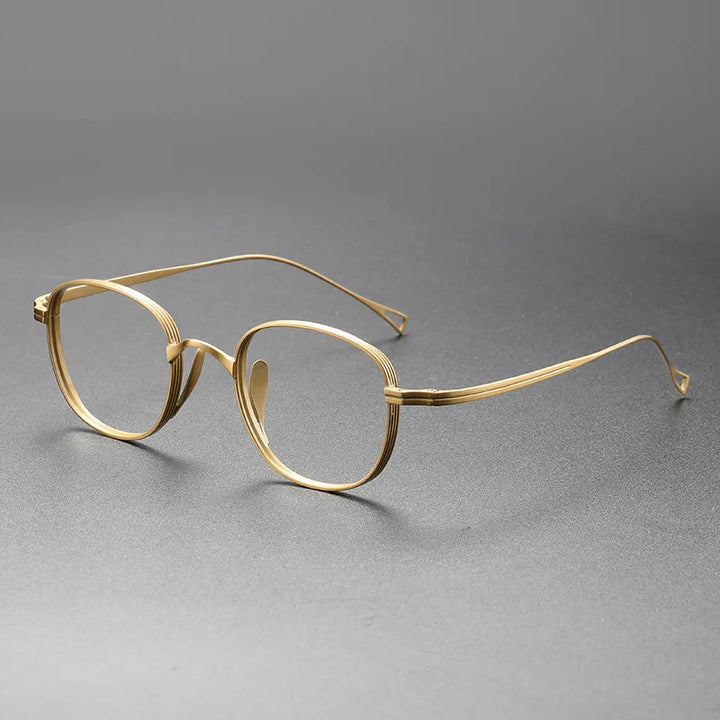 Momoja Women's Full Rim Polygon Square Titanium Eyeglasses 78016