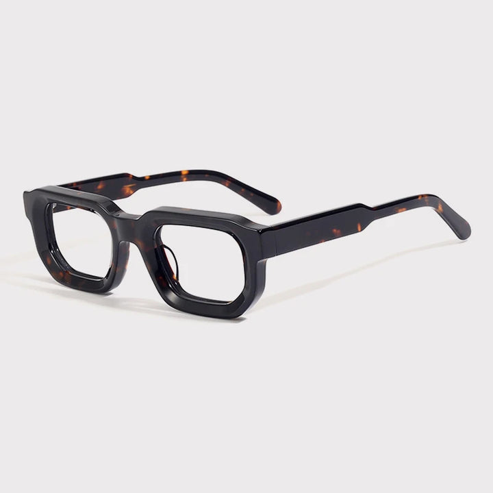 Gatenac Unisex Full Rim Brow Line Square Thick Acetate Eyeglasses 1532 Full Rim Gatenac Tortoiseshell  