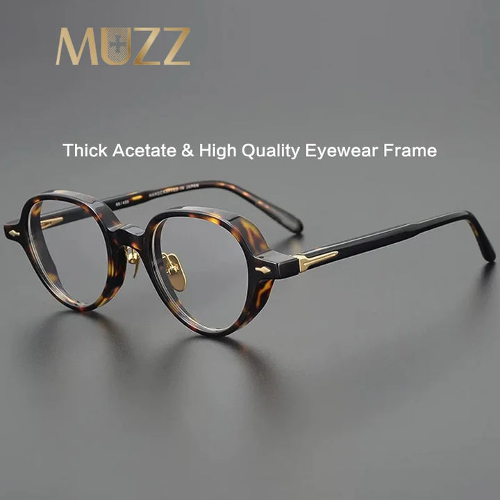 Muzz Men's Full Rim Square Thick Acetate Eyeglasses 823080