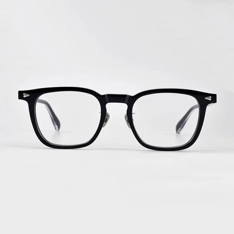 Black Mask Unisex Full Rim Square Acetate Eyeglasses Nn052 Full Rim Black Mask   