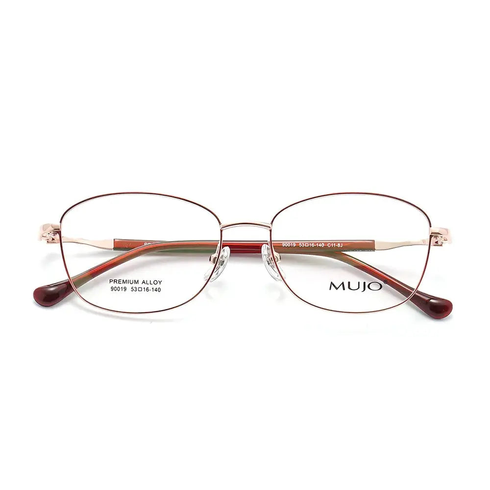 Gmei 900191 Women's Full Rim Oval Square Alloy Frames FuzWeb