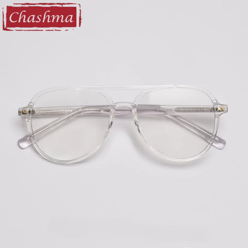 Chashma Unisex Full Rim Oval Double Bridge Tr 90 Titanium Reading Glasses 92154