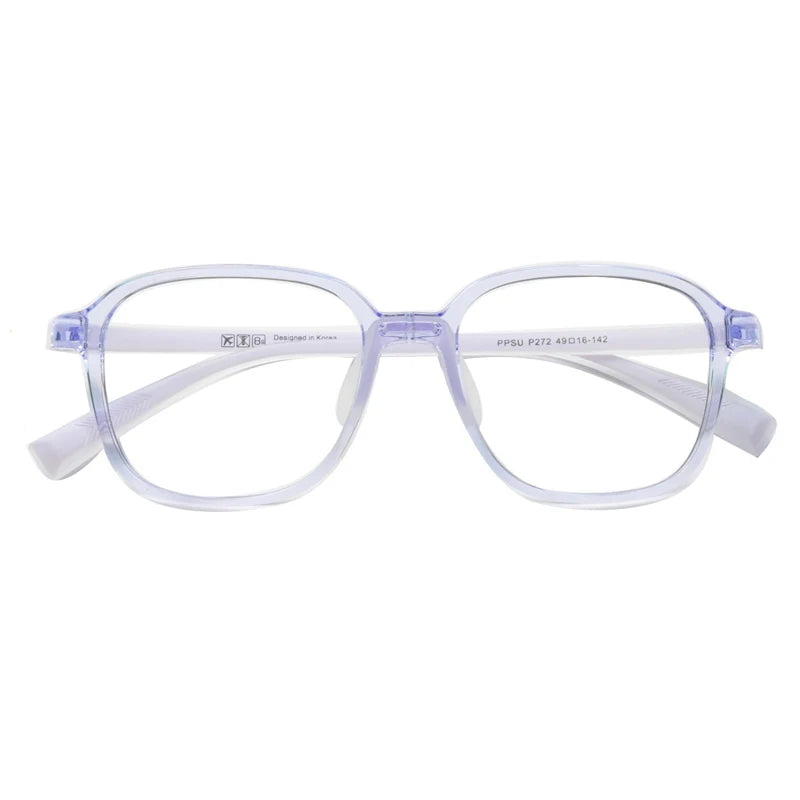 Kocolior Unisex Full Rim Square Tr 90 Titanium Eyeglasses P272 Full Rim Kocolior Blue  