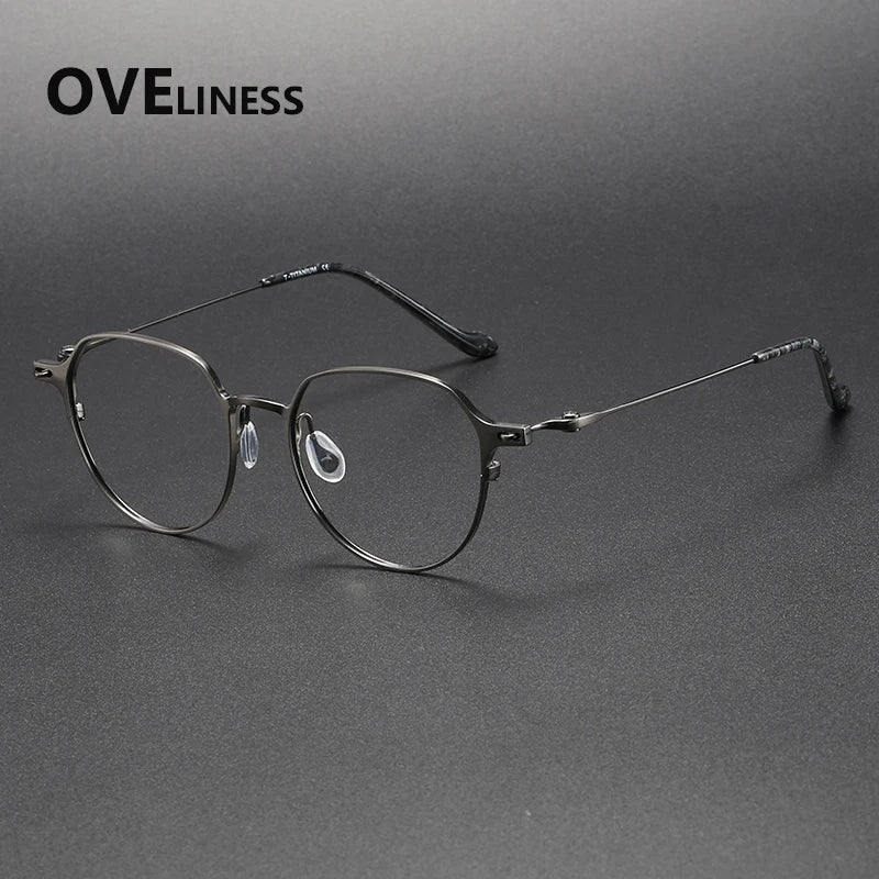 Oveliness Women's Full Rim Round Titanium Eyeglasses 22314