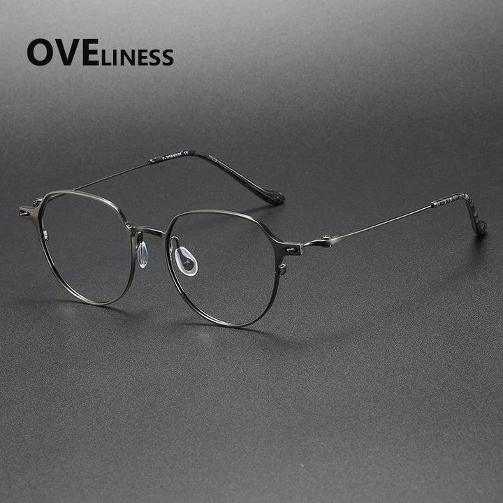 Oveliness Women's Full Rim Round Titanium Eyeglasses 22314