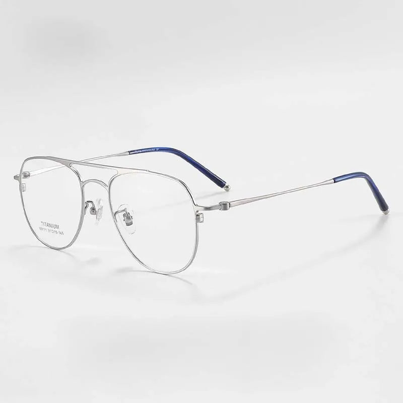 Aror Unisex Full Rim Square Double Bridge Titanium Eyeglasses 89771