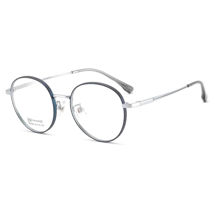 Zirosat Unisex Full Rim Oval Round Titanium Eyeglasses 6984 Full Rim Zirosat C5  