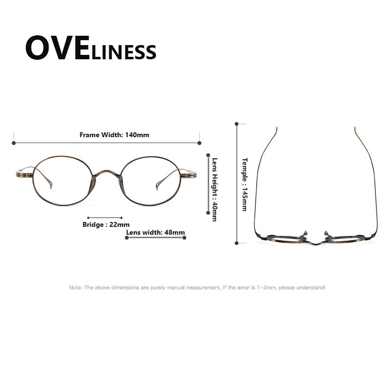 Oveliness Men's Full Rim Square Titanium Eyeglasses 29918