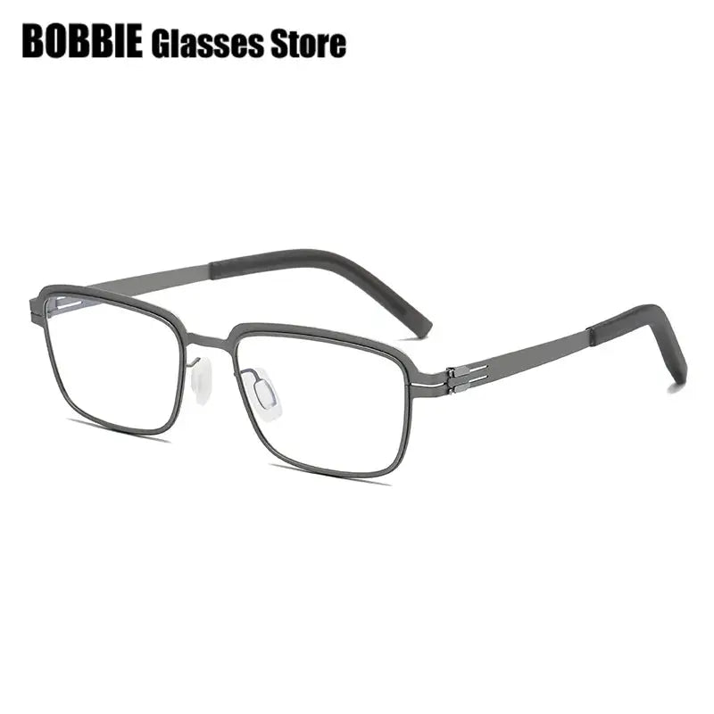 Bobbie 501638 Full Rim Unisex Square Stainless Steel Frames FuzWeb