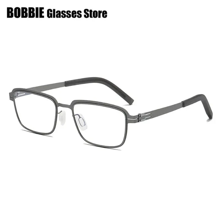 Bobbie 501638 Full Rim Unisex Square Stainless Steel Frames FuzWeb