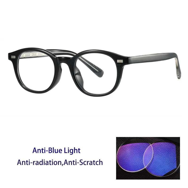 Kocolior Unisex Full Rim Round Tr 90 Photochromic Reading Glasses 28017