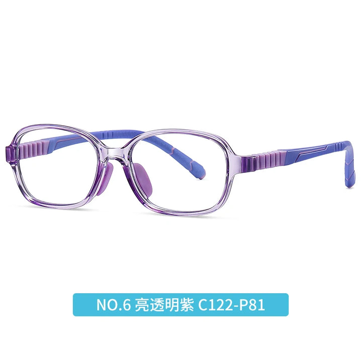 Vicky Unisex Youth's Full Rim Oval Tr 90 Silicone Eyeglasses V0818 Full Rim Vicky ZC818-C122-P81 CHINA 