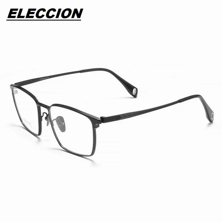 Eleccion Unisex Full Rim Square Titanium Eyeglasses 414027