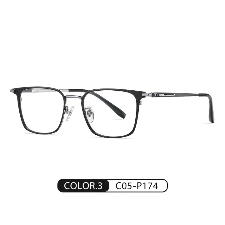 Hotochki Men's Full Rim Big Square Alloy Eyeglasses 27919