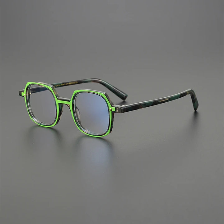 Nobler Unisex Full Rim Polygon Square Acetate Eyeglasses P089 Full Rim Nobler C3  