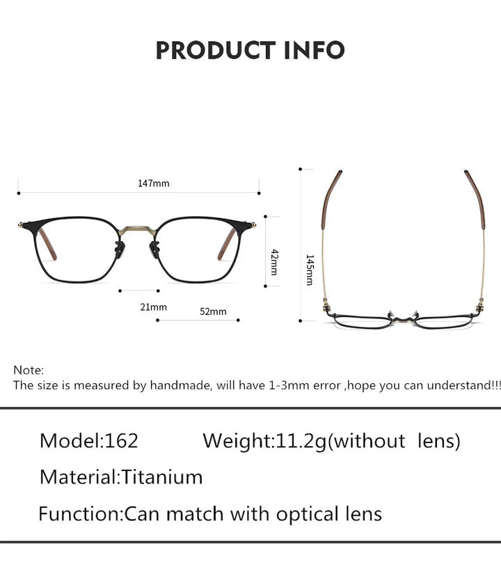 Aimee Unisex Full Rim Square Titanium Eyeglasses 13162 Full Rim Aimee   