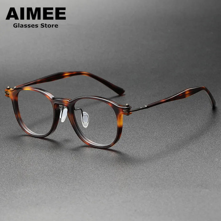 Aimee Unisex Full Rim Square Acetate Titanium Eyeglasses 195885